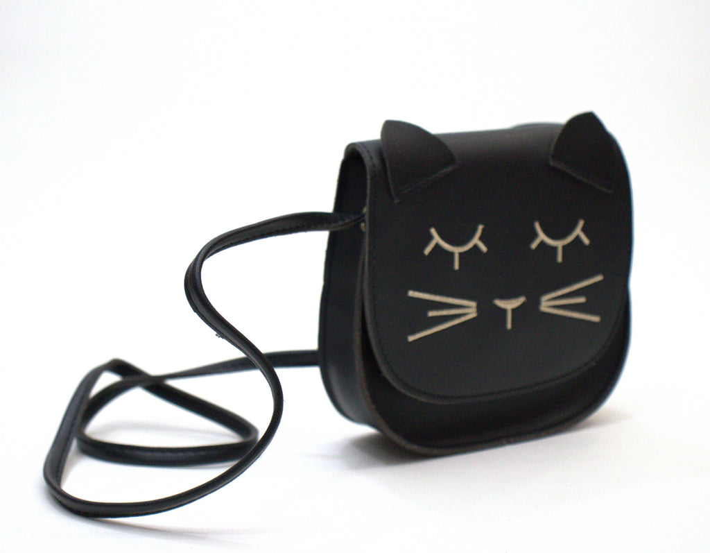 Borsa a tracolla per bambini con gatto nero Mina
