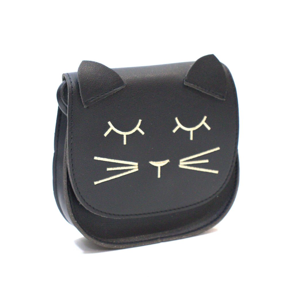 Borsa a tracolla per bambini con gatto nero Mina
