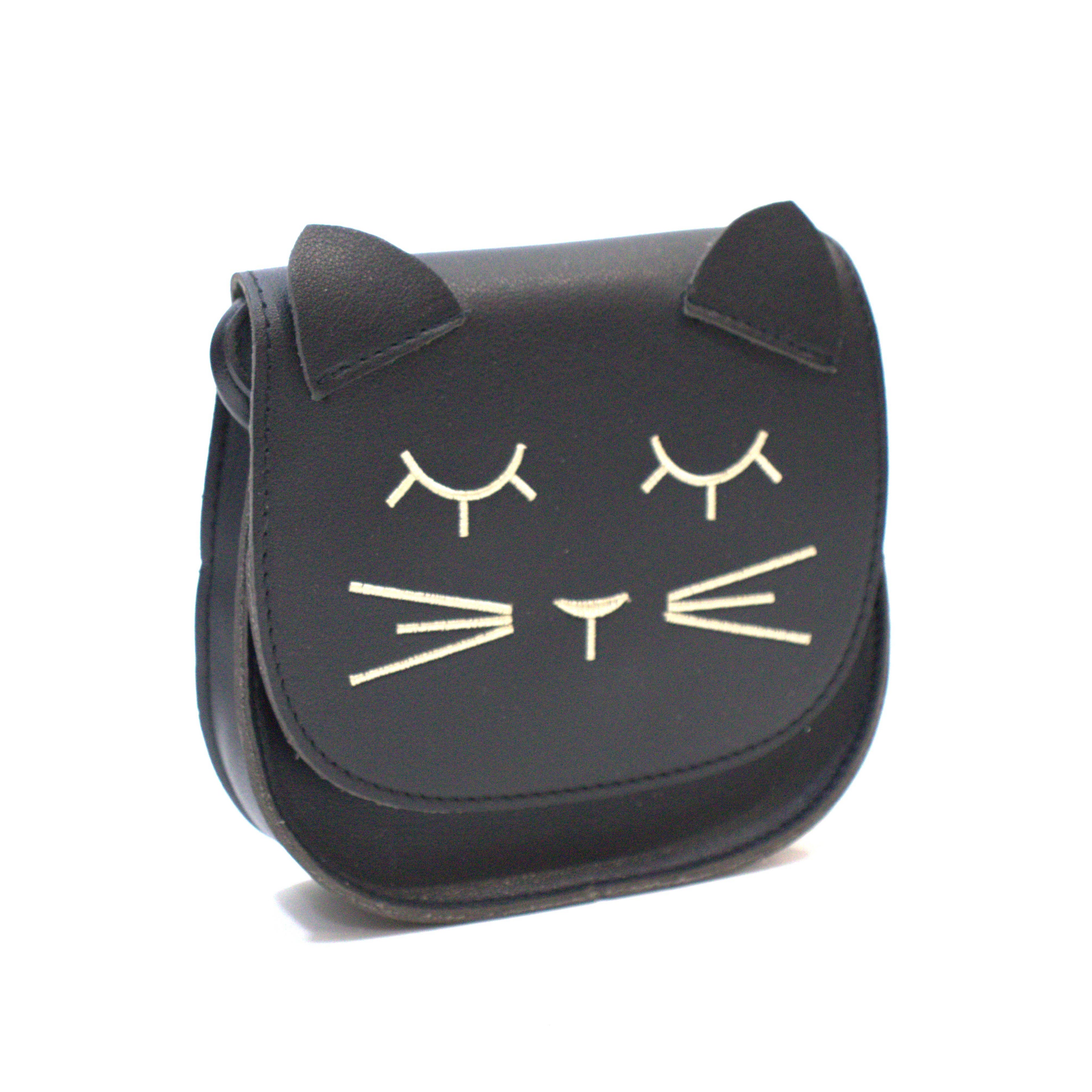 Borsa a tracolla per bambini con gatto nero Mina