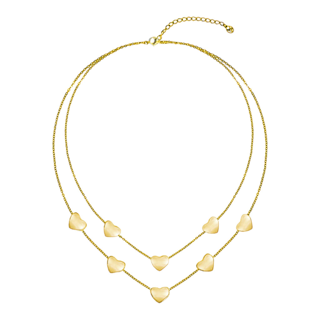 Collana Doppio Filo Con Cuore