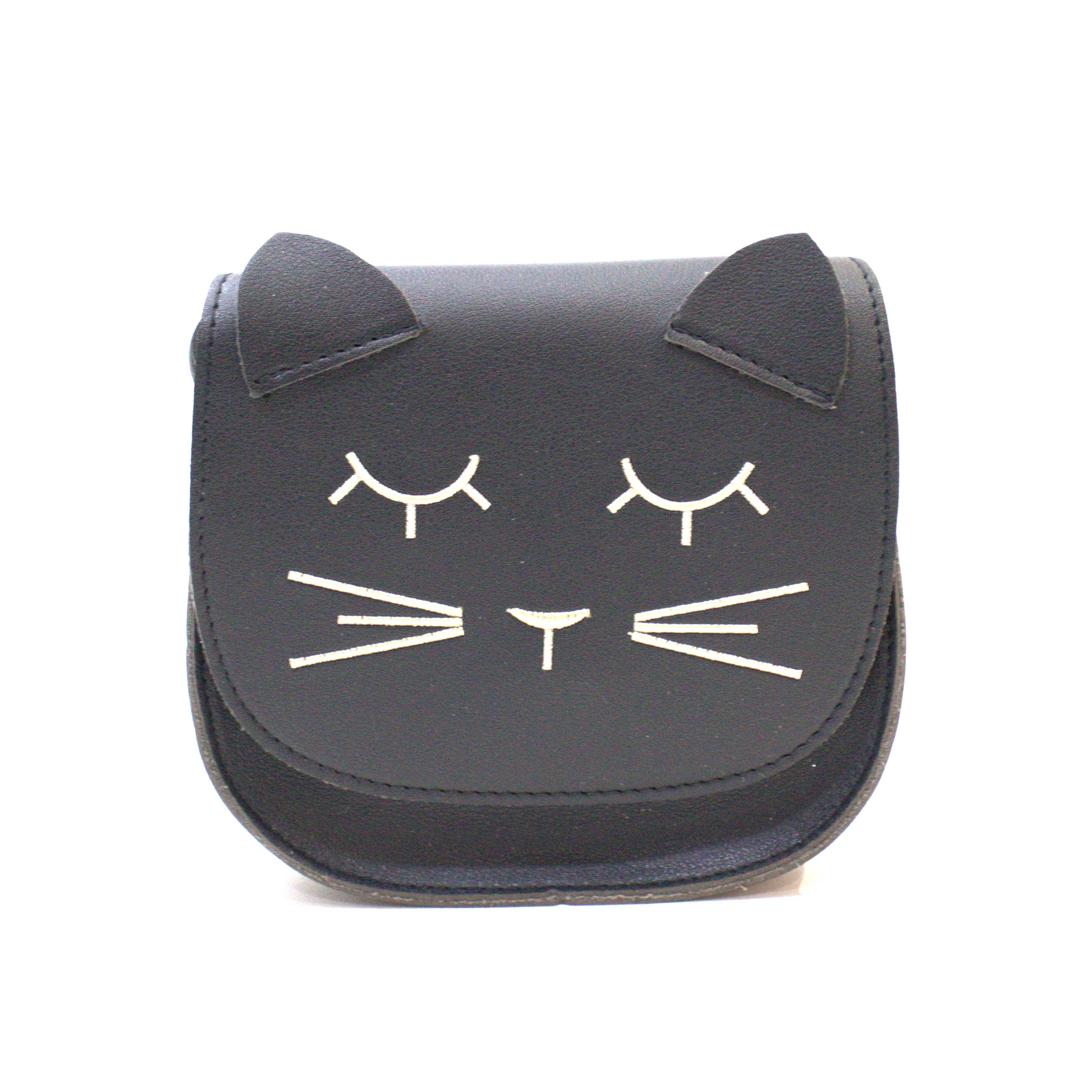 Borsa a tracolla per bambini con gatto nero Mina