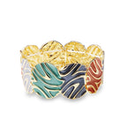 BRACCIALE ELASTICO SMALTATO CON MOTIVO ASTRATTO