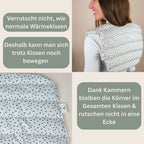 Cuscino di semi biologico di farro per il collo - Cuscino per il collo a pois