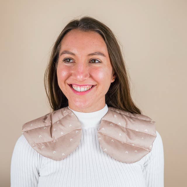 Cuscino termico riempito con farro per il collo cuscino di farro rosa