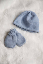 PERINNE - Kit berretto e muffole per neonati 100% lana