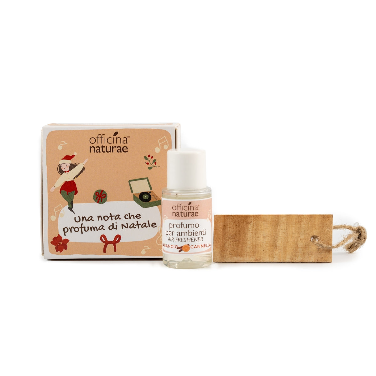 UNA NOTA CHE PROFUMA DI NATALE: Profumo Ambiente Arancio e Cannella 20 ml con diffusore in Legno