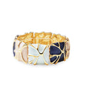 BRACCIALE ELASTICO SMALTATO CON MOTIVO ASTRATTO