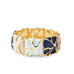BRACCIALE ELASTICO SMALTATO CON MOTIVO ASTRATTO