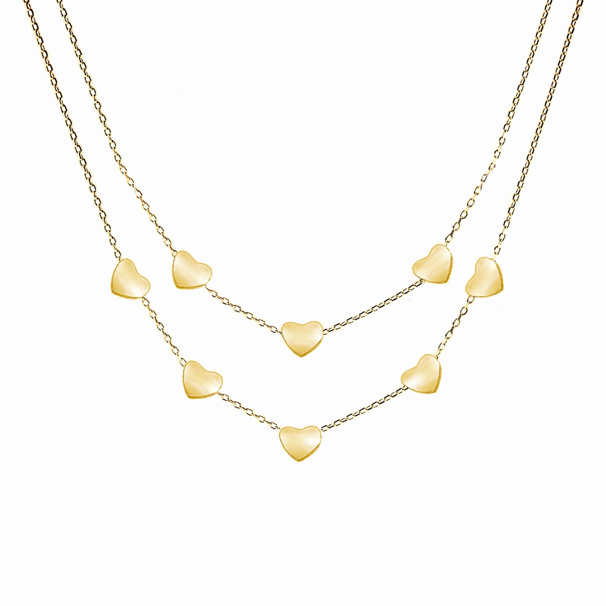 Collana Doppio Filo Con Cuore