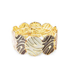 BRACCIALE ELASTICO SMALTATO CON MOTIVO ASTRATTO
