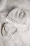 PERINNE - Kit berretto e muffole per neonati 100% lana
