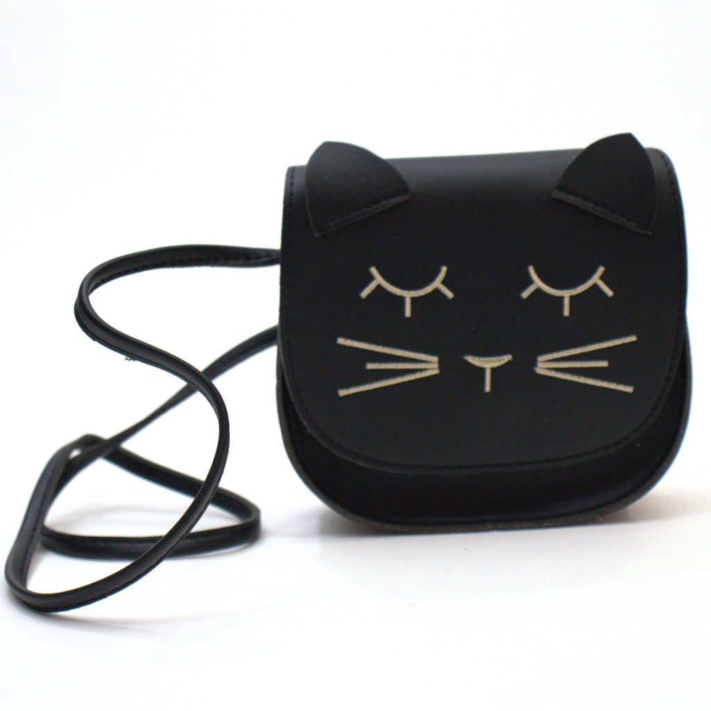 Borsa a tracolla per bambini con gatto nero Mina