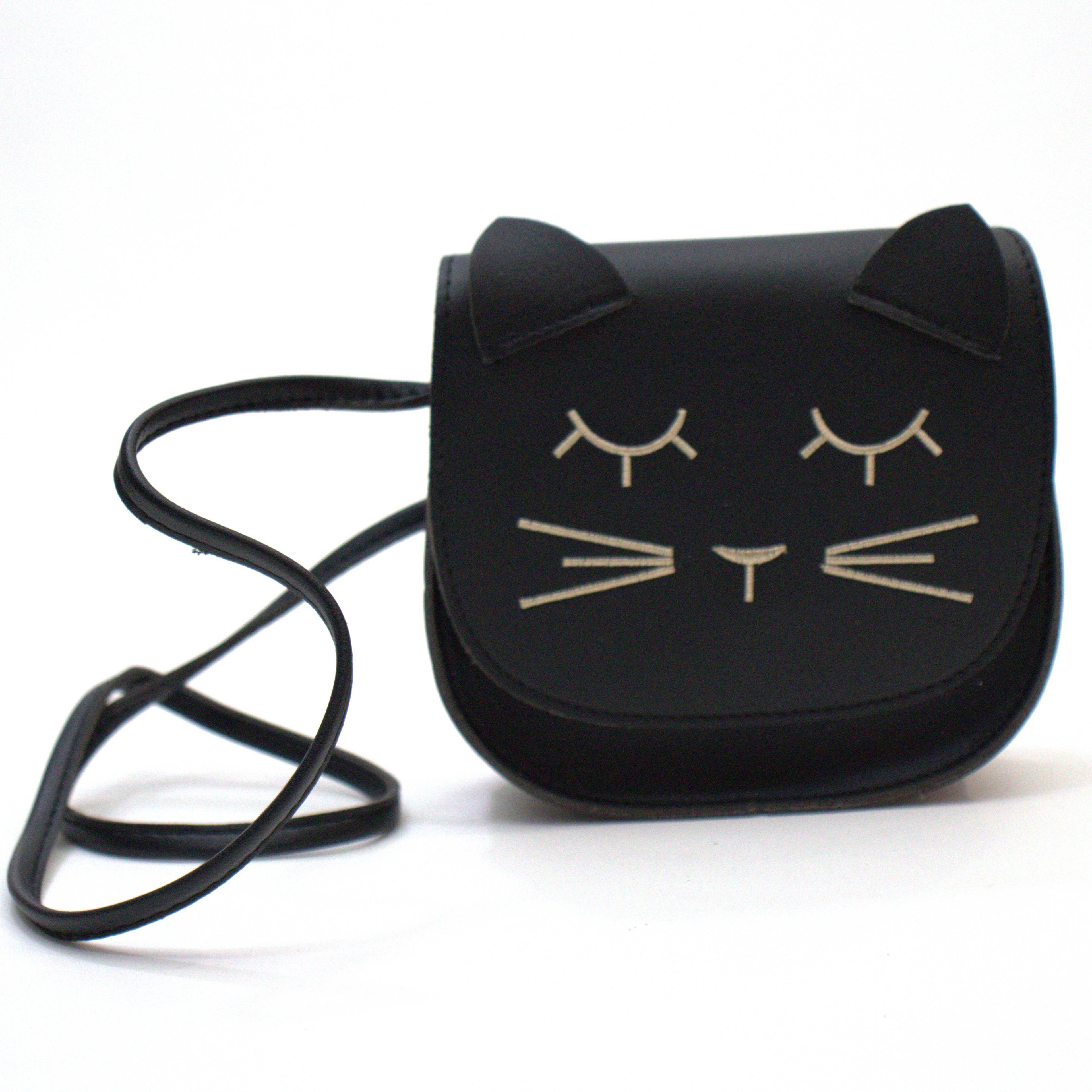 Borsa a tracolla per bambini con gatto nero Mina