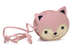 Borsa a tracolla per bambini a forma di gatto rosa Gaspard