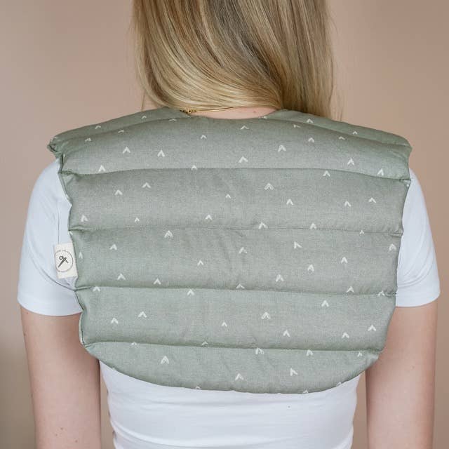 Cuscino termico riempito con farro - Cuscino per il collo al farro Matcha