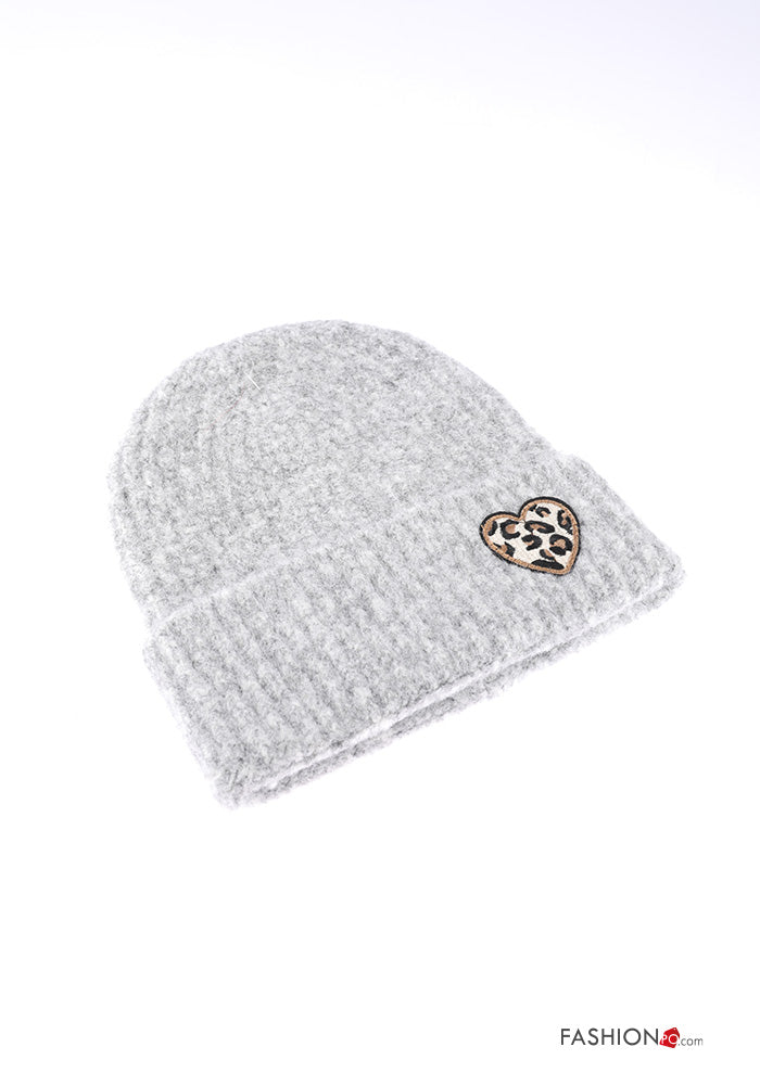 Cappello in Misto Lana Fantasia cuore