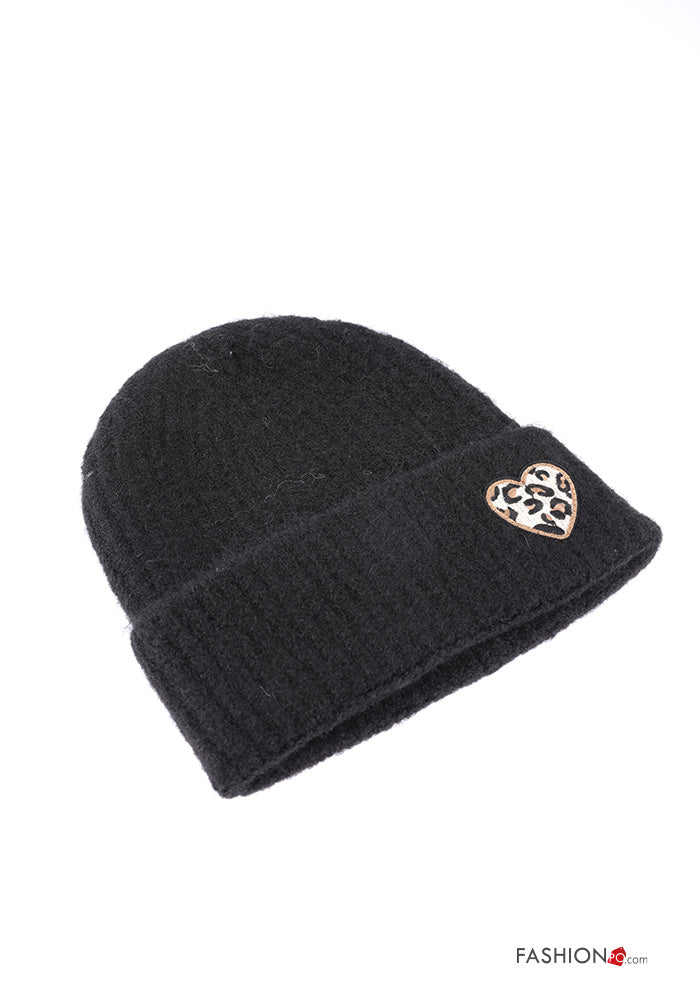 Cappello in Misto Lana Fantasia cuore