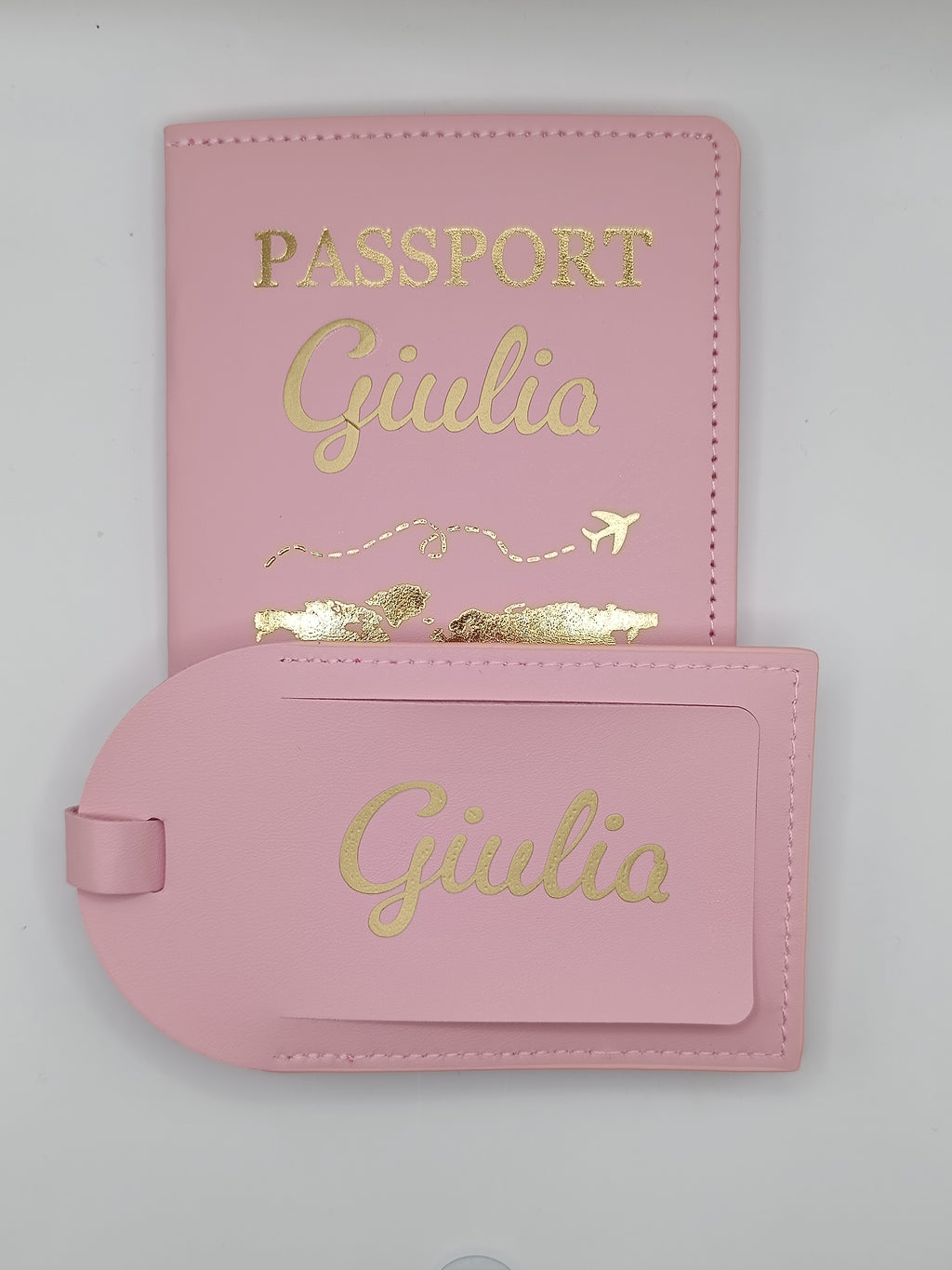✈️ Porta Passaporto + Etichetta Bagaglio Personalizzati