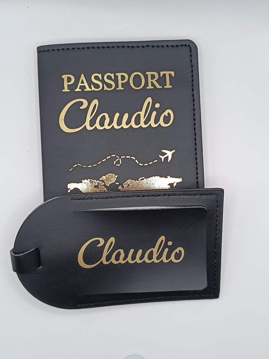 ✈️ Porta Passaporto + Etichetta Bagaglio Personalizzati