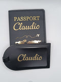 ✈️ Porta Passaporto + Etichetta Bagaglio Personalizzati