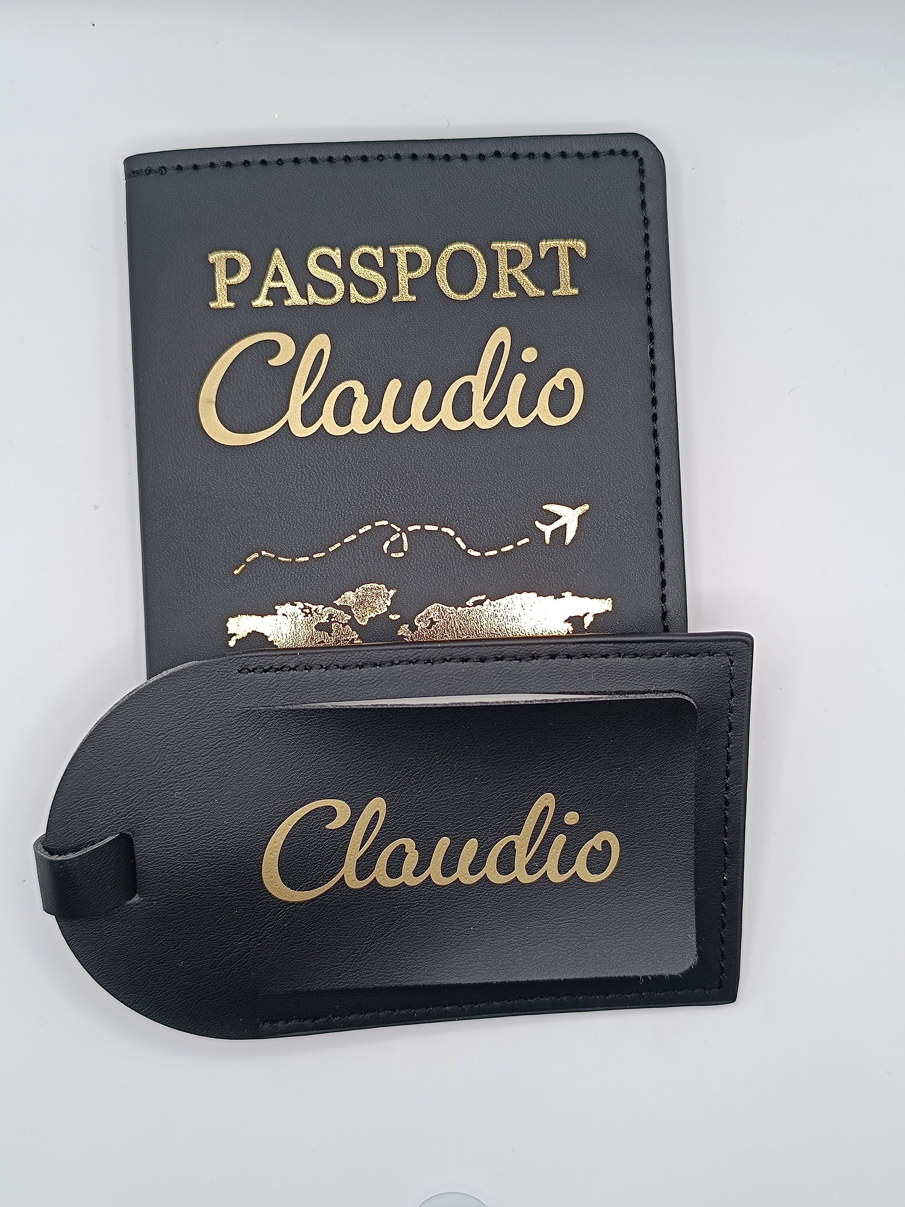 ✈️ Porta Passaporto + Etichetta Bagaglio Personalizzati
